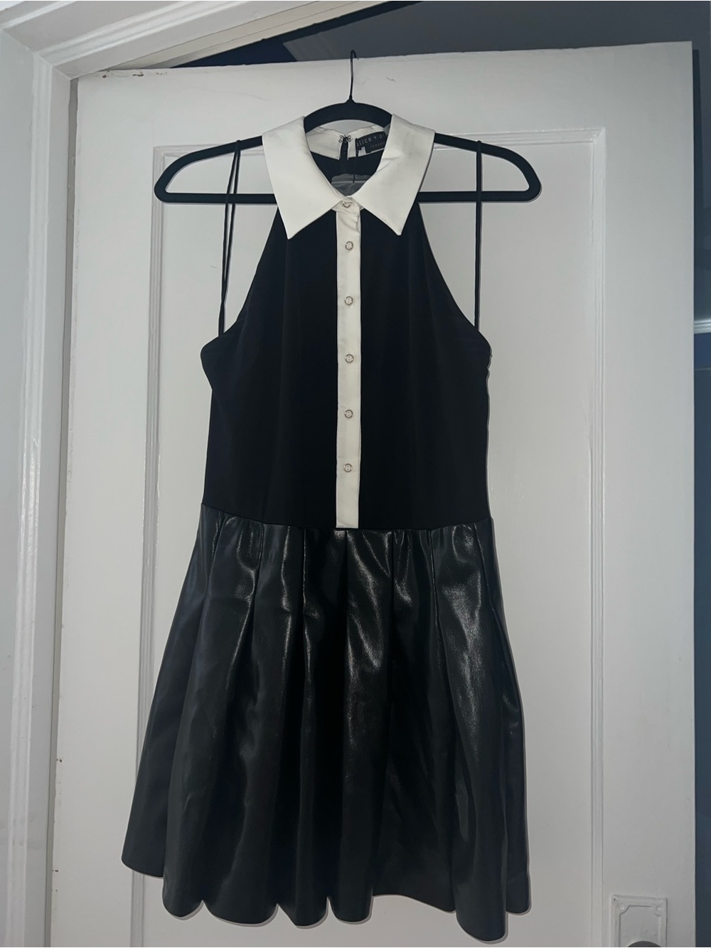Alice + Olivia Black and White Mini Dress